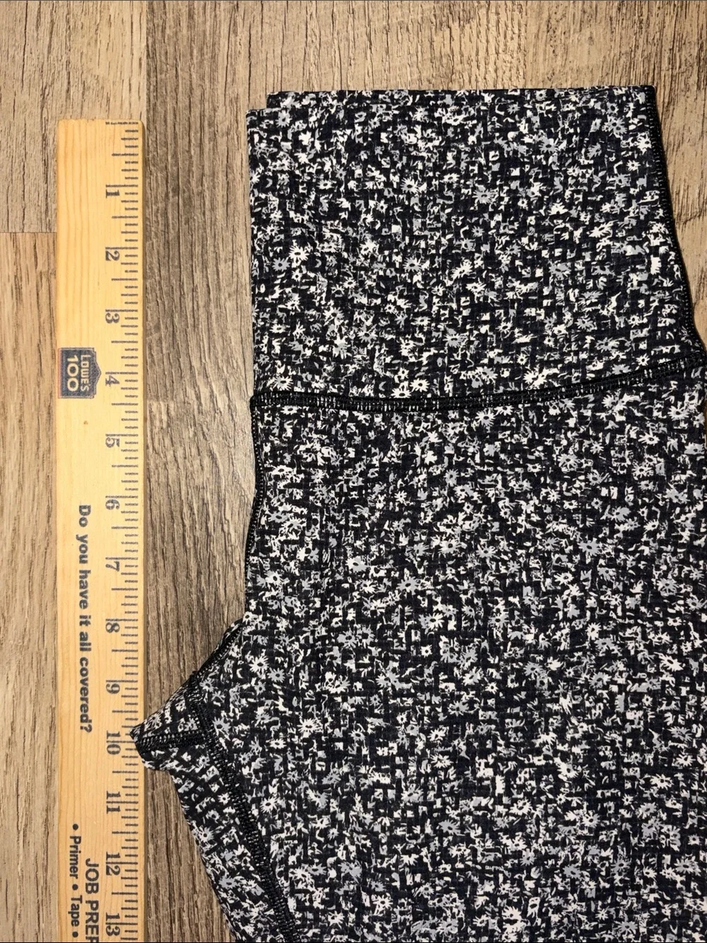lululemon athletica Black and White Printed Leggings